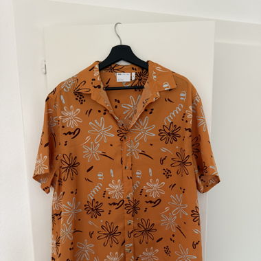 Chemise orange florale 
