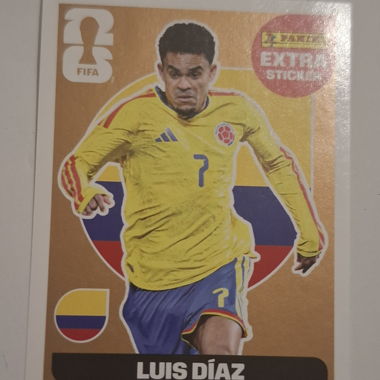 Panini FIFA Extra Gold Sticker Luis Diaz