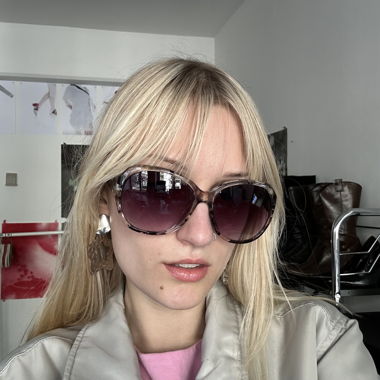 Y2K sunglasses - Oversized - Beige