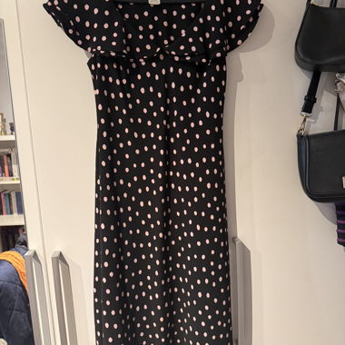 Black and Pink Polka Dot Dress