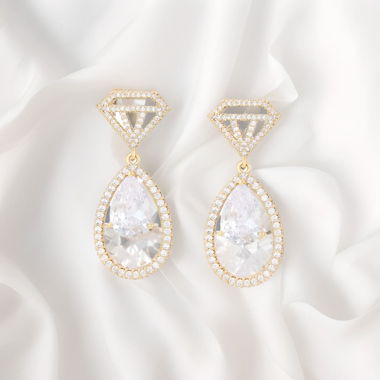Adamas Earrings - Timeless Gold-Plated Jewelry