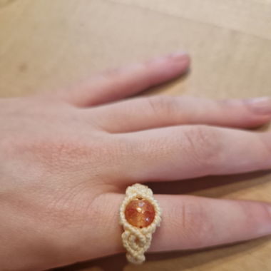 Vintage Boho Makramee Ring