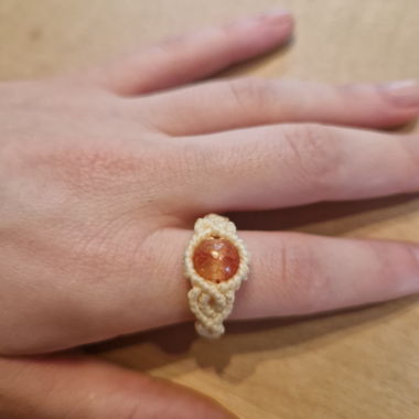 Vintage Boho Makramee Ring