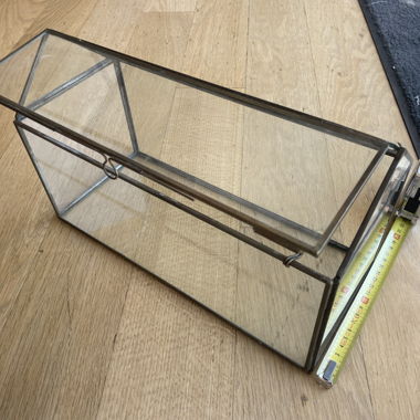 Glass and metal terrarium