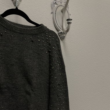Grauer Winterpulli 
