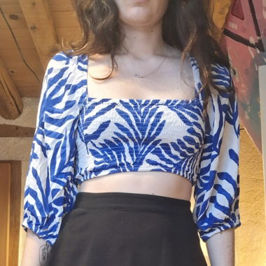 Crop top bleu