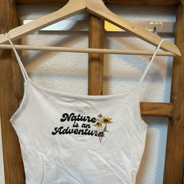 Crop top blanc cassé 