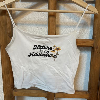 Crop top blanc cassé 