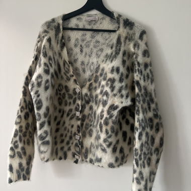 Cardigan leopardato
