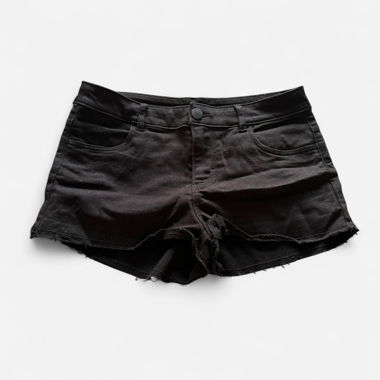 Schwarze Jeansshorts
