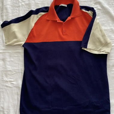 Colorblock-Gestricktes Poloshirt