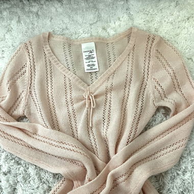 Cute pink long sleeve top