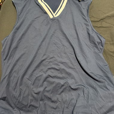 Polo sans manches bleu