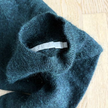 Superwarmer Woll/Mohair Pulli grün/blau 