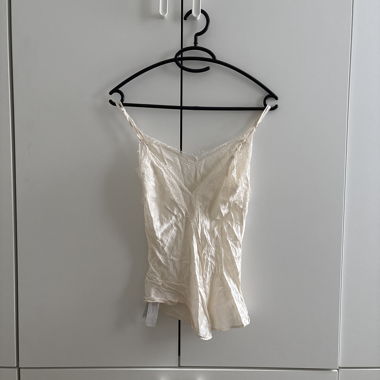 Cream Satin Cami Top