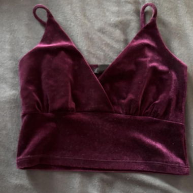 Top Camisole Corto in Velluto