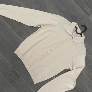 Beige Knit Cardigan