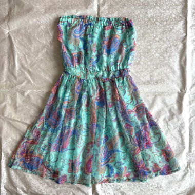 “Tanti” floral mesh tube top/longline top