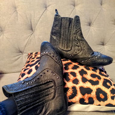 Zadig et Voltaire bottines cuir cloutées 38