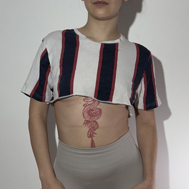 Crop top a righe