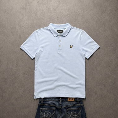 Polo Vintage Lyle & Scott Babybleu Taille L