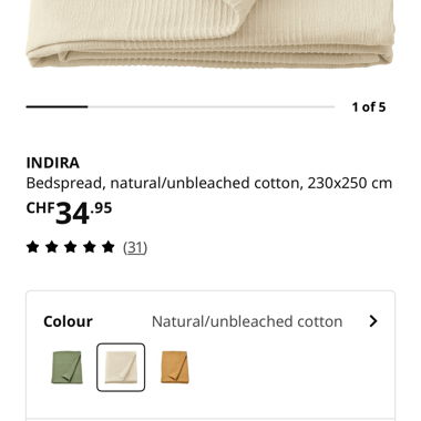Coperta da letto in cotone IKEA Indira