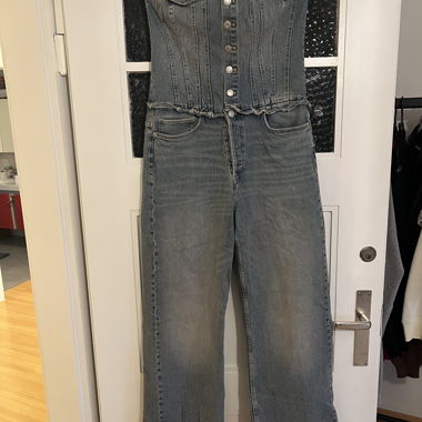 Zara Denim-Corset-Jeans Overall