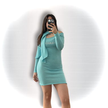 Robe turquoise Tobacco made in France 