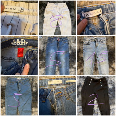 Più pantaloni in vendita
