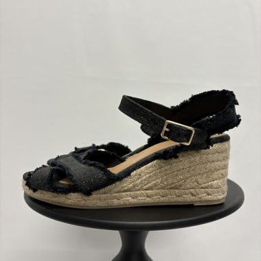 Sandali Castañer con zeppa 39 nero glitter