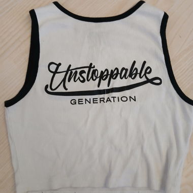 Crop top con stampa