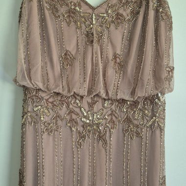 Festkleid rosé mit Pailetten