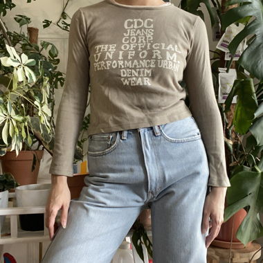 y2k army green longsleeve