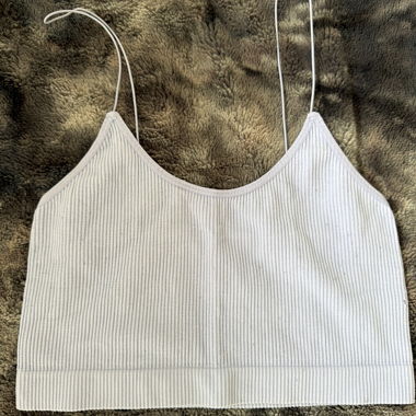 Rippen Crop Top mit Trägern