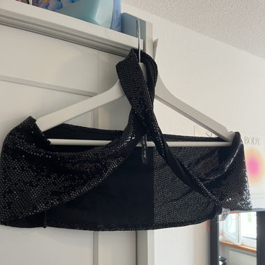 shiny crossover top