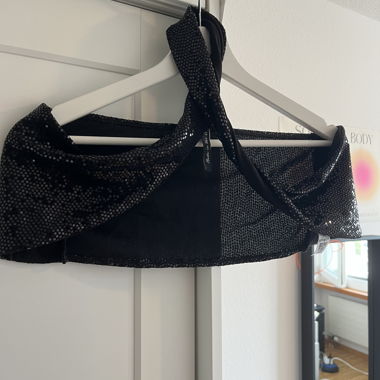 shiny crossover top