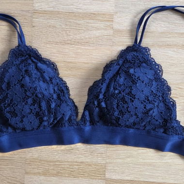 Reggiseno in pizzo blu
