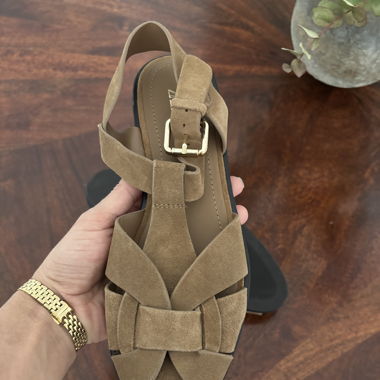 wildleder sandale