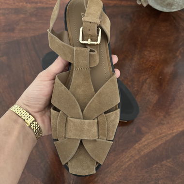 wildleder sandale