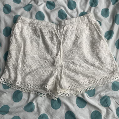 White Lace Shorts