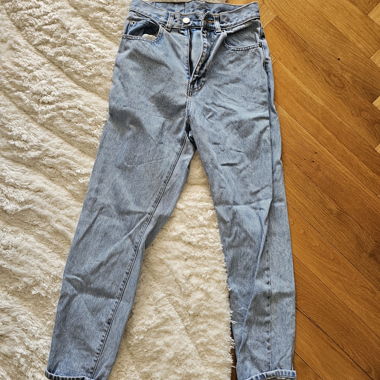 Jeans a Vita Alta Blu Chiaro