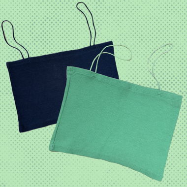 Tops bandeaux vert et noir