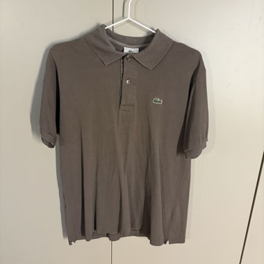 Polo Lacoste marrone maniche corte