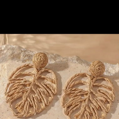 Orecchini in Rattan Nuovi