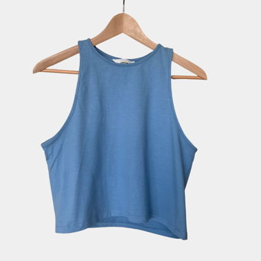Blue Crop Tank
