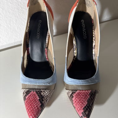 Even&Odd Damen Pumps mit Schlangenmuster