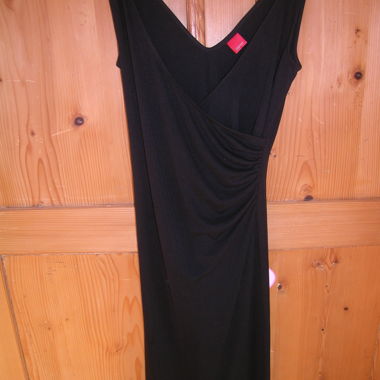simple black midi dress, ESPRIT, M