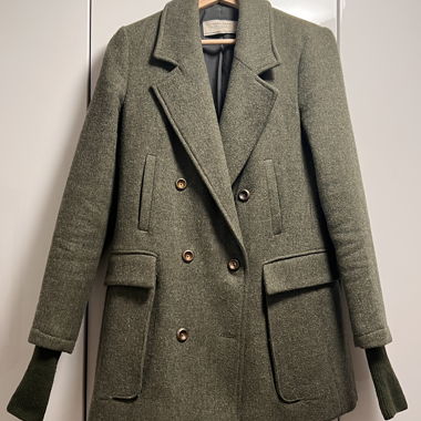 Manteau en laine vert
