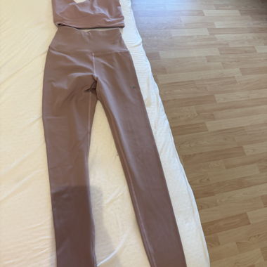 Sportleggings Set Rosa-Braun