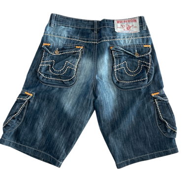 Rare True Religion "RAINBOW BOBBY" Cargo Jorts